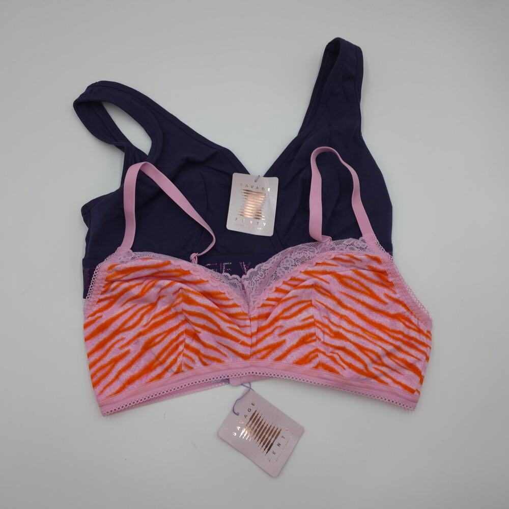 Savage X Fenty Bundle of Two Bralettes Forever Lace Trim Size 1X